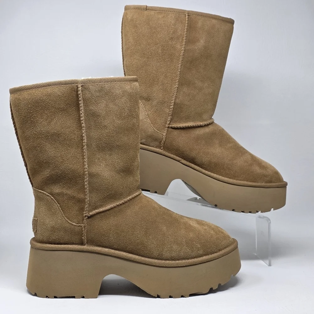 UGG Women's Size 11 Classic Heights Chestnut Suede Platform Boots 1158310 New